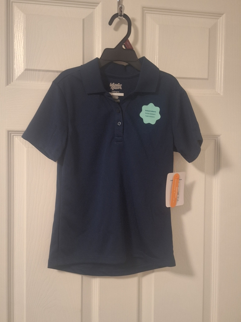 Bundle of 2- NWT Wonder Nation Girls' School Uniform Short Sleeve Polos